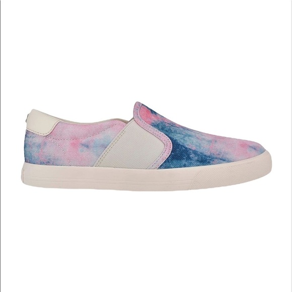 NEW Nine West Pink & Blue Sneaker Lacie Slipon Tie Dye Cushioned Insole Size 7.5 - Picture 3 of 8